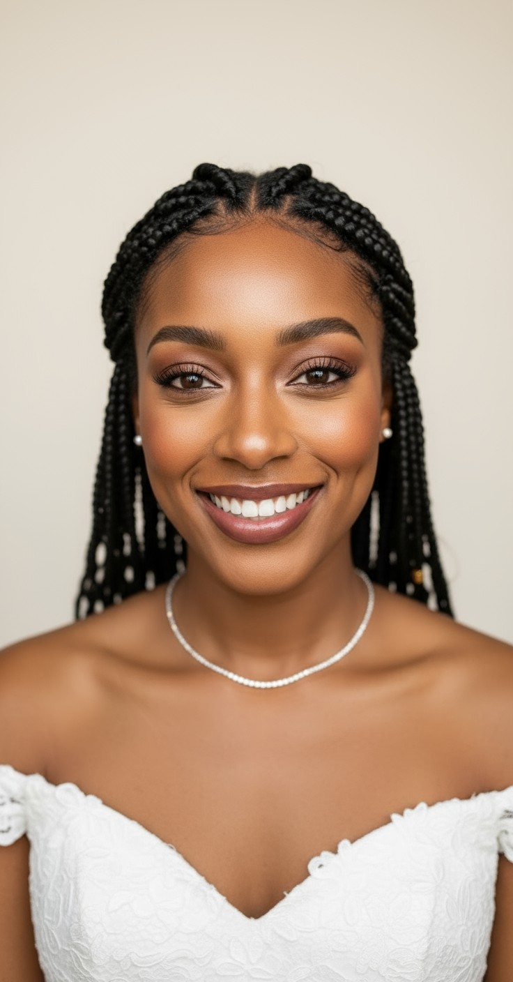 After Knotless Braids With Beads